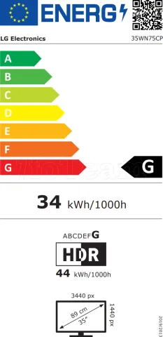 Photo de Ecran incurvé 35" LG UltraWide 35WN75CP-W UWQHD 100Hz (Noir)