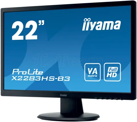 Photo de Ecran LED 22" Iiyama Prolite X2283HS-B3 Full HD (Noir)