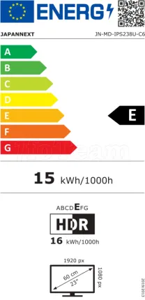 Photo de Ecran portable 24" JapanNext JN-MD-IPS238U-C6 4K Ultra HD (Noir)