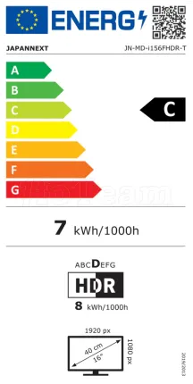 Photo de Ecran portable tactile 15,6" JapanNext JAPJNMDI156FHDRT Full HD (Noir)
