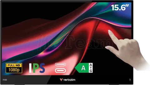 Photo de Ecran portable tactile 15,6" Verbatim Light Full HD (Noir)