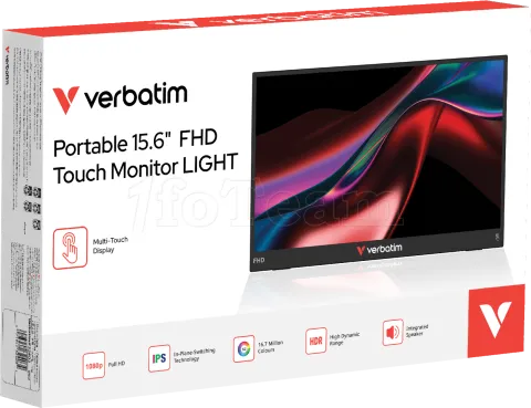 Photo de Ecran portable tactile 15,6" Verbatim Light Full HD (Noir)