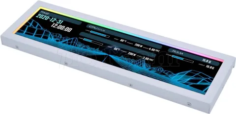Photo de Écran universel 8,8" Lian Li SM088 avec support (Blanc)