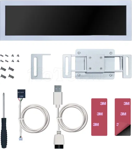Photo de Écran universel 8,8" Lian Li SM088 avec support (Blanc)