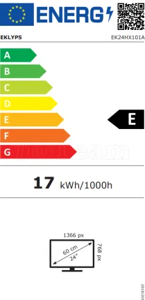 Photo de Ecran/TV 24" Eklyps 24HX101A HD Ready Smart TV (Noir)