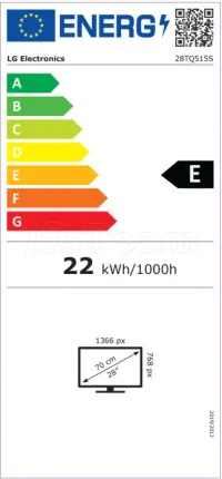 Photo de Ecran/TV 28" LG 28TQ515S HD Ready (Noir)