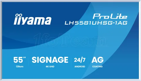Photo de Ecran/TV Professionnel 55" Iiyama Prolite LH5581UHSG-1AG 4K Ultra HD (Blanc)