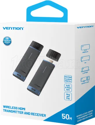 Photo de Emetteur sans fil HDMI Vention 40m (Bleu)