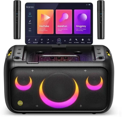 Photo de Enceinte Karaoké nomade Ikarao Break X1 écran tactile 13.3" (Noir)