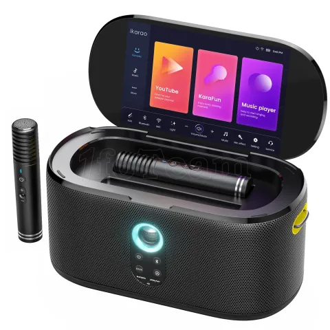 Photo de Enceinte Karaoké nomade Ikarao Shell S1 écran tactile 10.1" (Noir)