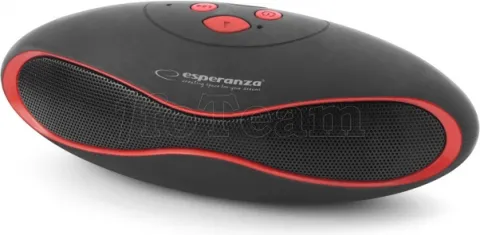 Photo de Enceinte nomade Bluetooth Esperanza Trival (Noir/Rouge)