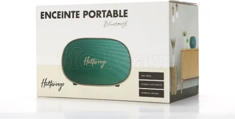 Photo de Enceinte nomade Bluetooth Halterrego Retro (Vert)