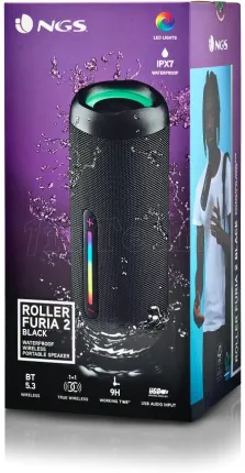 Photo de Enceinte nomade Bluetooth NGS Roller Furia 2 (Noir)