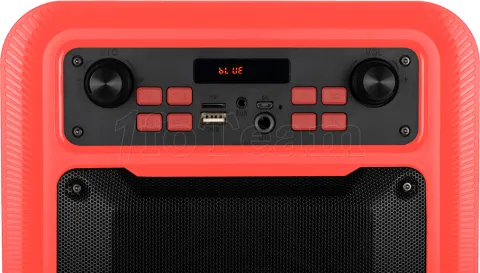 Photo de Enceinte nomade Bluetooth NGS Roller Lingo RGB avec Microphone (Rouge/Noir)