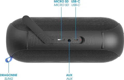 Photo de Enceinte nomade Bluetooth Ryght Toogo L Led (Noir)