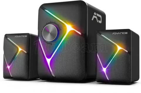 Photo de Enceintes 2.1 sans fil Advance SoundPhonic RGB (Noir)