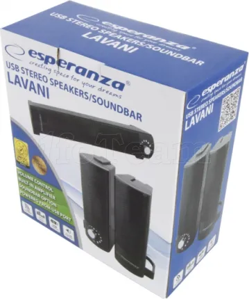 Photo de Enceintes barre de son Esperanza Lavani (Noir)