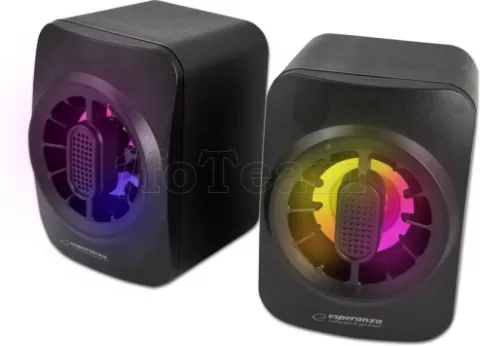 Photo de Enceintes Esperanza Rainbow Sakara RGB (Noir)