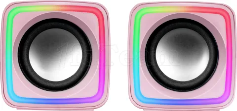 Photo de Enceintes Mars Gaming MSCube RGB (Rose)