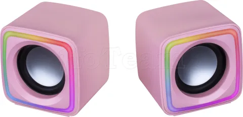 Photo de Enceintes Mars Gaming MSCube RGB (Rose)