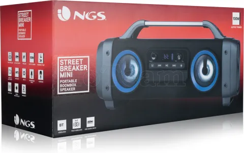 Photo de Enceintes nomades Bluetooth NGS BoomBox StreetBreaker Mini (Noir)