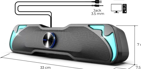 Photo de Enceintes sans fil Advance SoundPhonic RGB (Noir)
