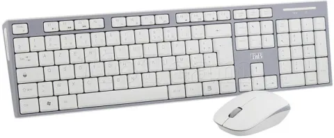 Photo de Ensemble Clavier - Souris sans fil T'nB Classy (Gris/Blanc)