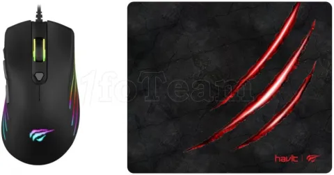 Photo de Ensemble Tapis - Souris Gamer Havit Gamenote