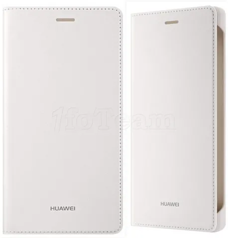 Photo de Étui de protection  à rabat Huawei P8 Lite (Blanc)
