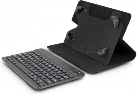 Photo de Étui de protection à rabat universel Urban Factory Unee 10,1"max avec clavier Bluetooth (Noir)