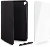 Photo de Étui de protection à rabat Urban Factory Greenee pour Galaxy Tab A9 8,7" + 1x protection verre trempé + 1x stylet (Noir)