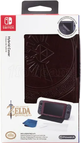 Photo de Etui rigide PowerA Hybrid Cover Zelda pour Console Nintendo Switch (Simili-Cuir Marron)