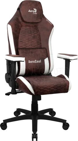 Photo de Fauteuil Aerocool Crown AeroSuede (Marron/Blanc)