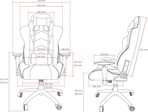 Photo de Fauteuil Arozzi Inizio PU (Noir/Gris)