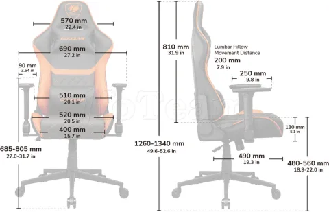 Photo de Fauteuil Cougar Armor One V2 (Noir)