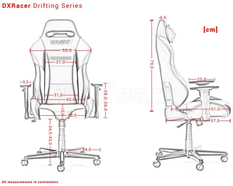 Photo de Fauteuil DXRacer Drifting D61 (Noir/Blanc/Bleu)