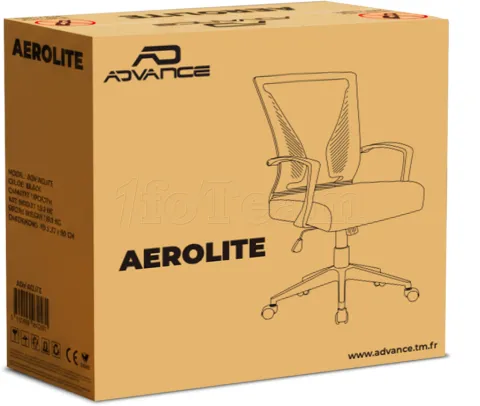 Photo de Fauteuil ergonomique Advance Aerolite (Noir)