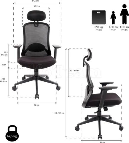 Photo de Fauteuil ergonomique Advance Aeropro (Noir)