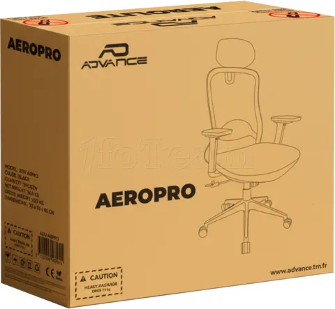 Photo de Fauteuil ergonomique Advance Aeropro (Noir)