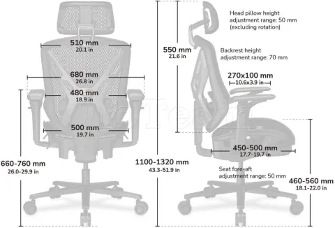 Photo de Fauteuil ergonomique Cougar Speeder (Noir)