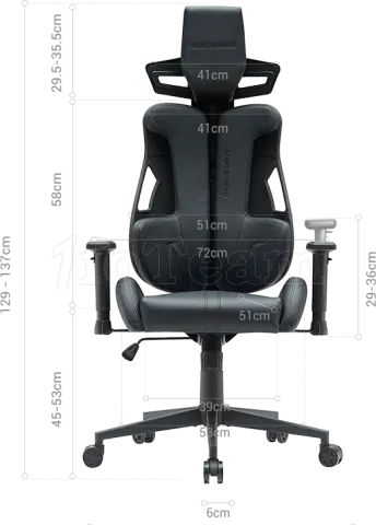 Photo de Fauteuil ergonomique Mars Gaming MGC Elite (Noir/Bleu)