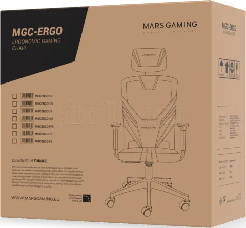 Photo de Fauteuil ergonomique Mars Gaming MGC Ergo (Noir/Blanc)