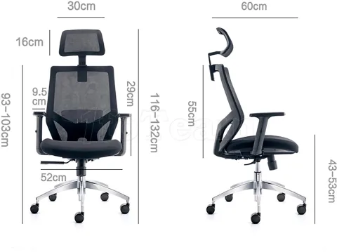 Photo de Fauteuil ergonomique Urban Factory Ergo (Noir)