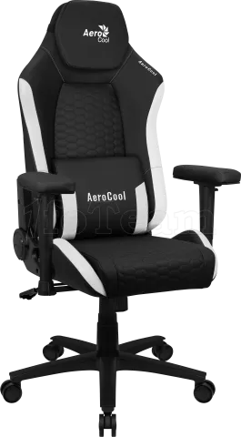 Photo de Fauteuil Gamer Aerocool Crown Leatherette (Noir/Blanc)