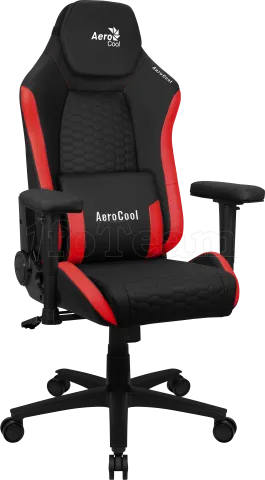 Photo de Fauteuil Gamer Aerocool Crown Leatherette (Noir/Rouge)