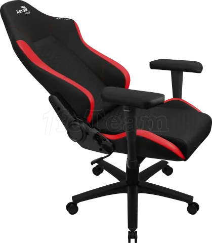 Photo de Fauteuil Gamer Aerocool Crown Leatherette (Noir/Rouge)