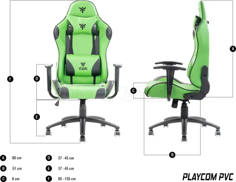 Photo de Fauteuil Gamer iTek Playcom PM20 (Noir)