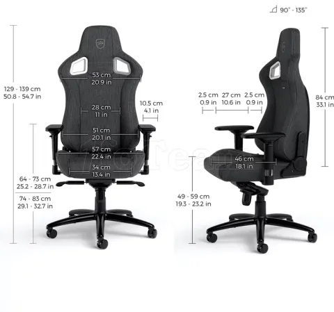 Photo de Fauteuil Gamer Noblechairs Epic TX (Gris)