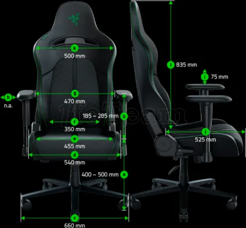 Photo de Fauteuil Gamer Razer Enki X (Noir/Vert)