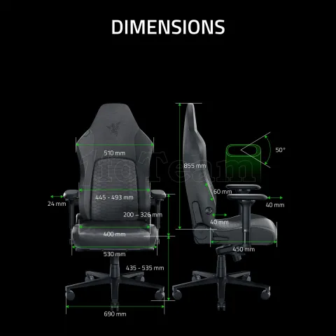 Photo de Fauteuil Gamer Razer Iskur V2 (Gris)